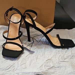 Elegant Black Strappy Heels